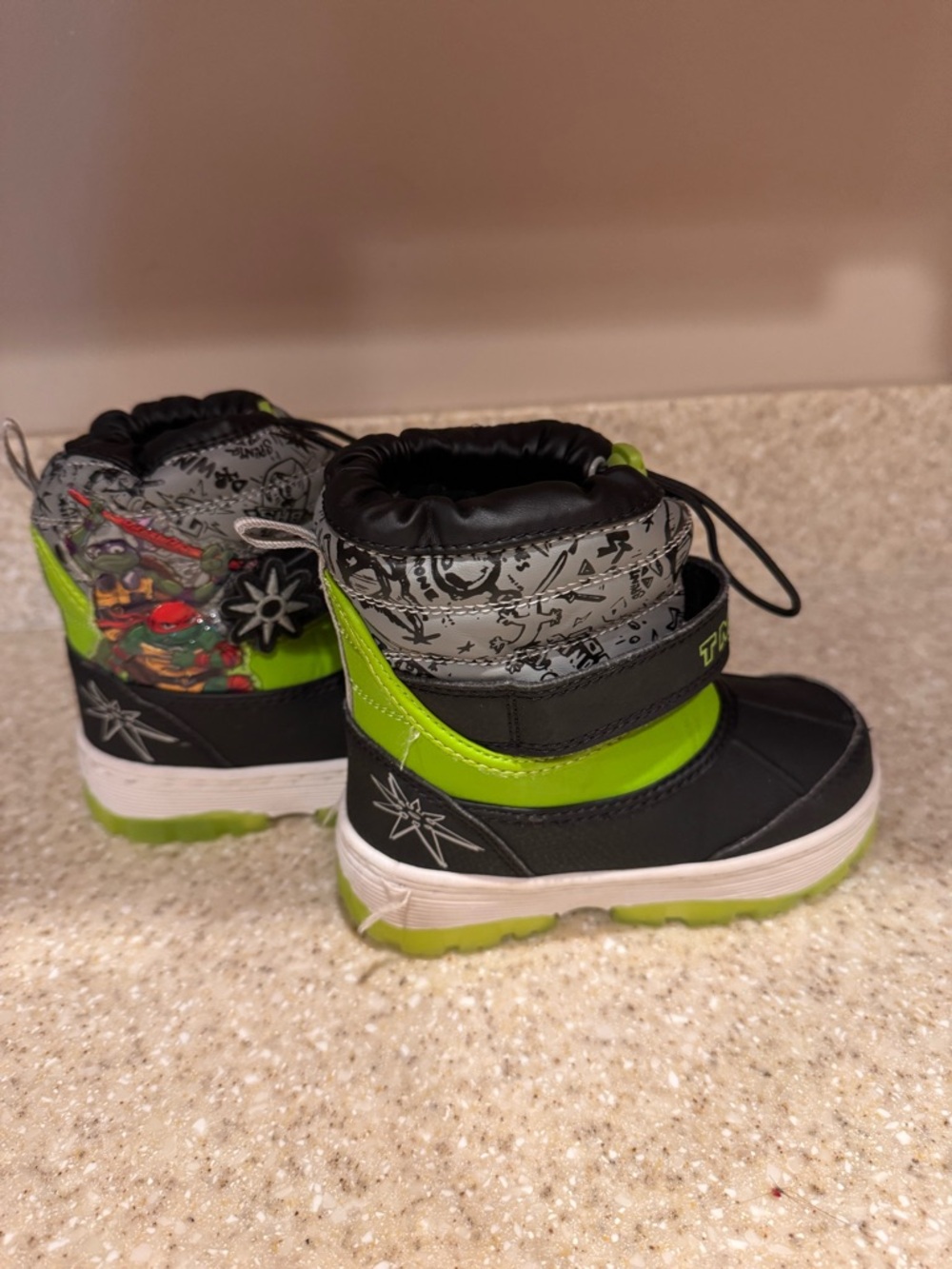 Adorable Toddler Teenage Mutant Ninja Turtles Light Up Boots Size 8